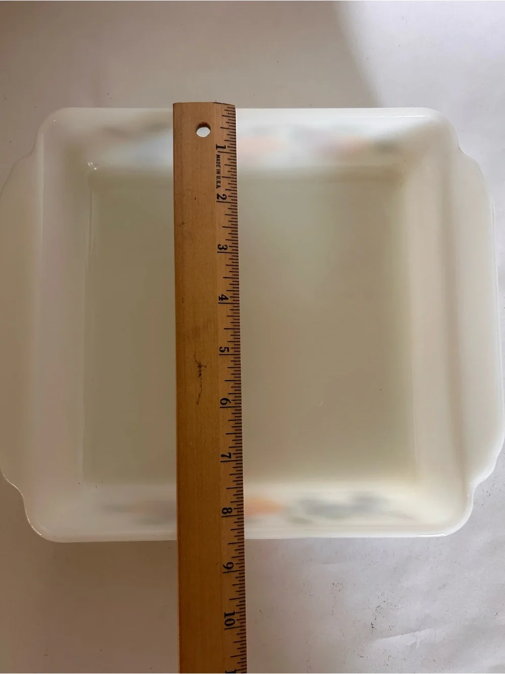 Vintage Anchor Hocking Fire King Gay Fad Fruit Design #452 Square Baking Pan 8